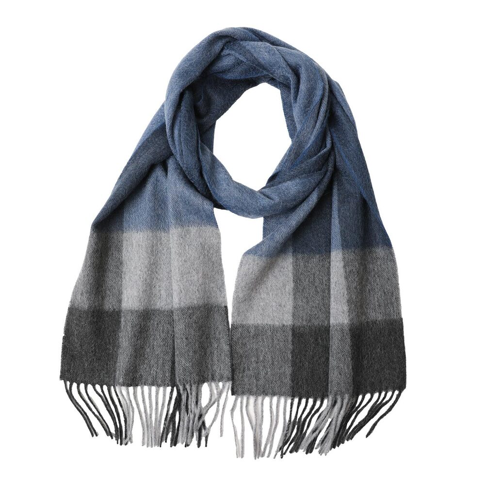 1097 100% Cashmere Plaid Tassel Scarf and , Winter Warm Long Scarves, Large